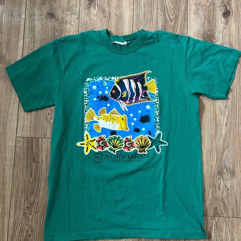 Green Fish Graphic T-Shirt